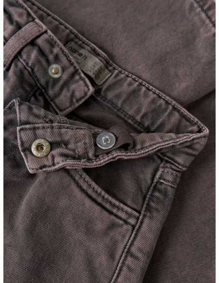 PANTALON BARREL MARRON DESGASTADO