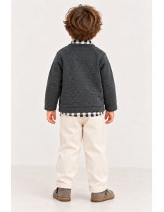JERSEY ANTRACITA+CAMISA VICHY+PANTALON  2