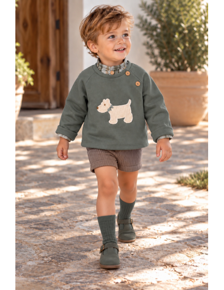 SUDADERA PERRITO+CAMISA+SHORT PANA
