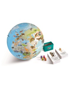 JUEGO DE MESA ANIMALES+GLOBO 30CM