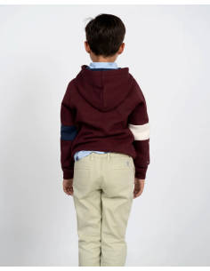 SUDADERA SPORTY CAPUCHA BURDEOS
