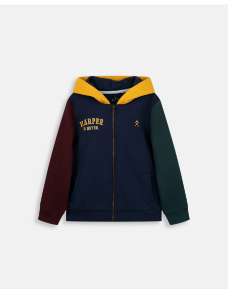 SUDADERA ATLANTA NAVY CREMALLERA