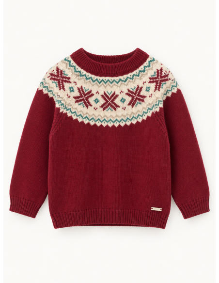 JERSEY JACQUARD BURDEOS
