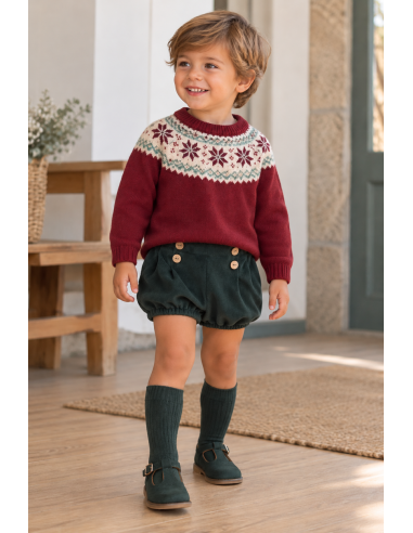 JERSEY JACQUARD BURDEOS