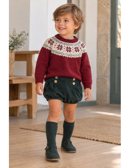 JERSEY JACQUARD BURDEOS