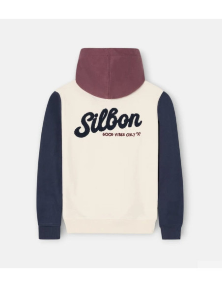 SUDADERA CAPUCHA MULTICOLOR RIZO CREMA