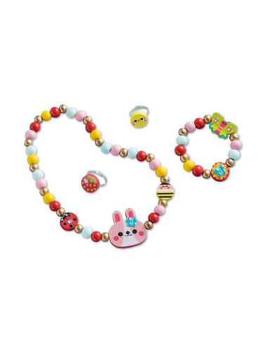 4 JOYAS DE MADERA FLOWER GARDEN