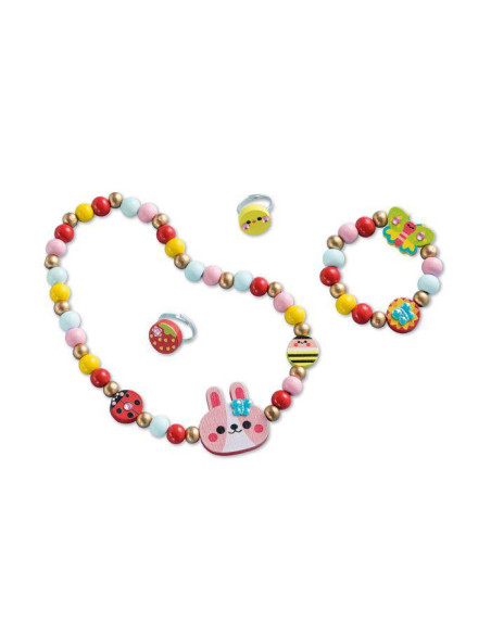 4 JOYAS DE MADERA FLOWER GARDEN