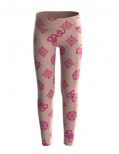 LEGGING ROSA EMPOLVADO CON LOGO FUCSIA