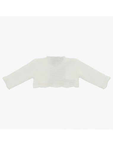 CHAQUETA CORTA DE PUNTO EN MARFIL