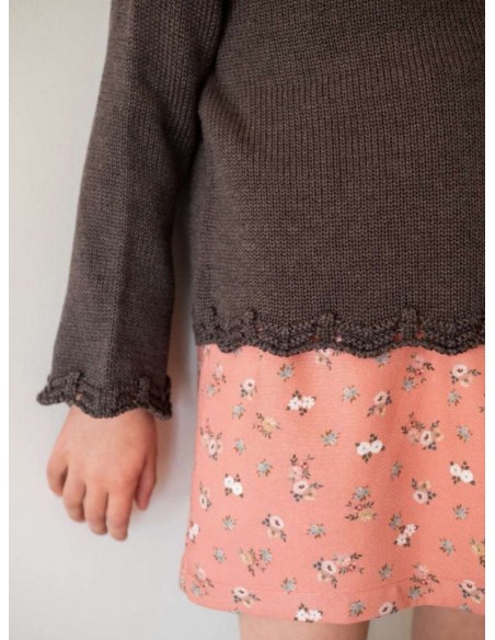 JERSEY BORDADO MARRON CAFE 