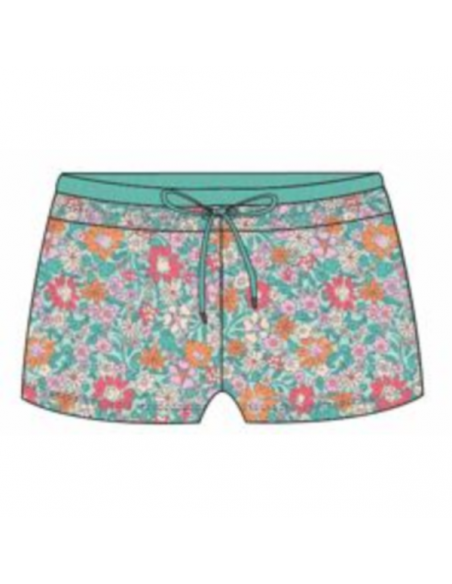 BAÑADOR BOXER FLORES VERDE