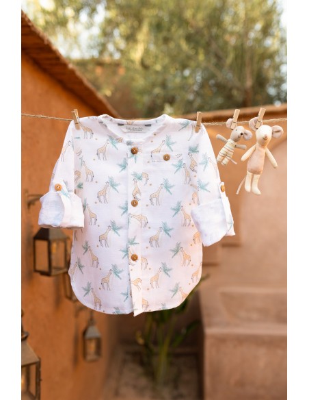 CAMISA JIRAFAS+BOMBACHO MOSTAZA
