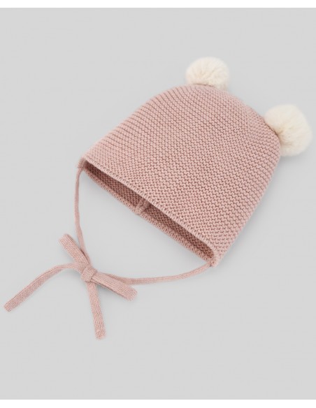 GORRO CON POMPONES ESENCIAL 