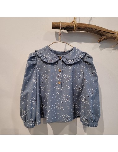 BLUSA ESTRELLAS AZUL/GRANATE