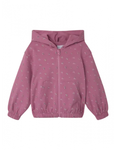 SUDADERA CREMALLERA FLORES Y CAPUCHA