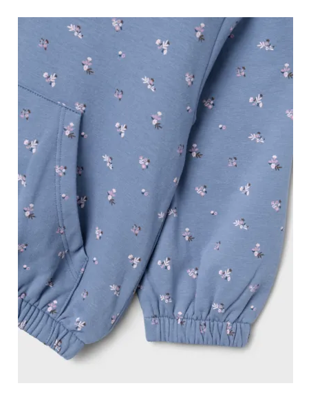 SUDADERA CREMALLERA FLORES Y CAPUCHA