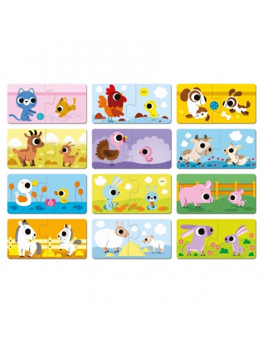 PUZZLE PADRES Y BEBES ANIMALES