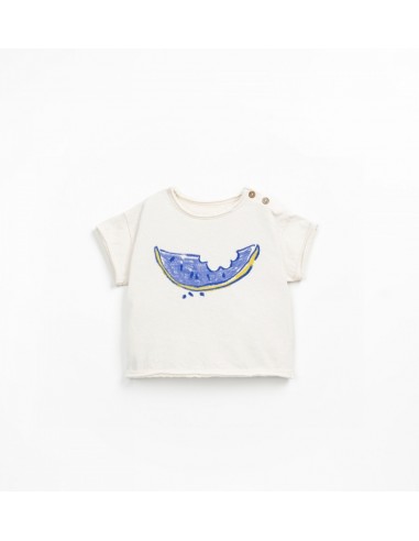 CAMISETA BB SANDIA AZUL EN CRUDO