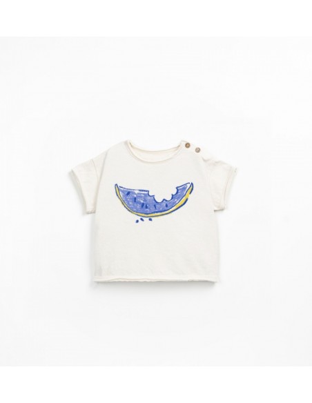 CAMISETA BB SANDIA AZUL EN CRUDO