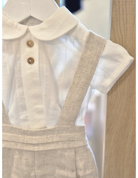 CONJUNTO BLUSA+BOMBACHO TIRANTES BEIGE
