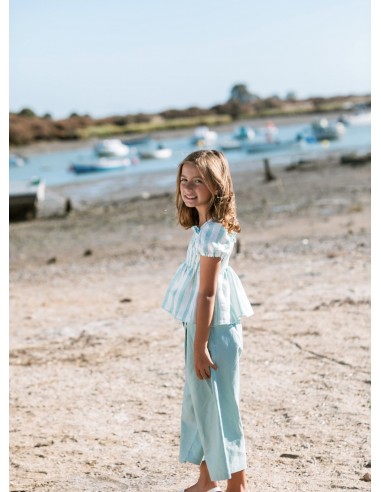 PANTALON PALAZO VERDE AGUA