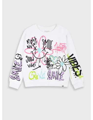 SUDADERA BLANCA CON GRAFITY  