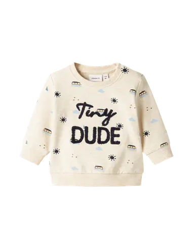 SUDADERA BEIGE COCHES