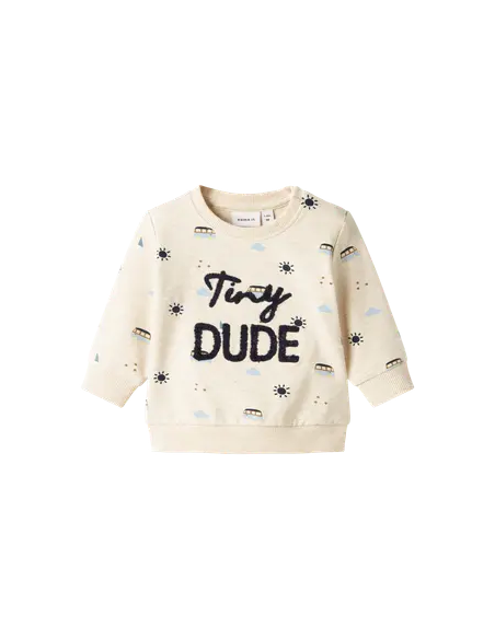 SUDADERA BEIGE COCHES