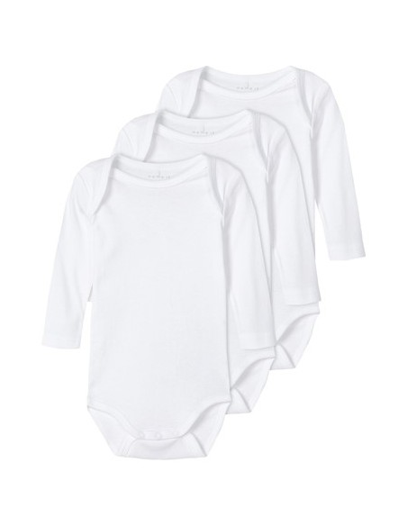 PACK 3 BODYS ALGODON BLANCOS BASICO