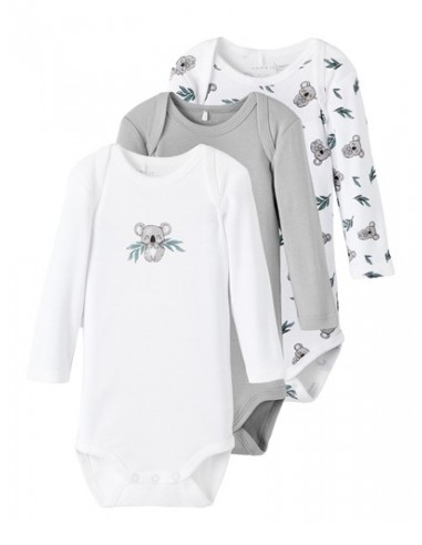 PACK 3 BODYS ALGODON KOALAS