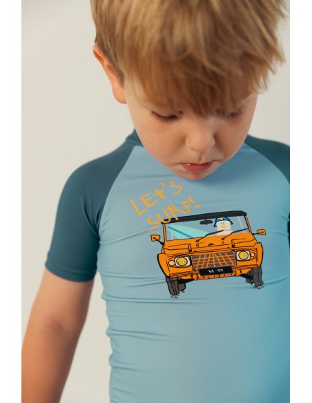 CAMISETA BAÑO PINGUINO AZUL