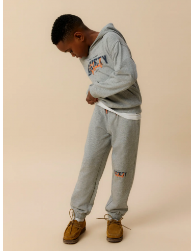 JOGGER GRIS SCHOLL NARANJA/MARINO