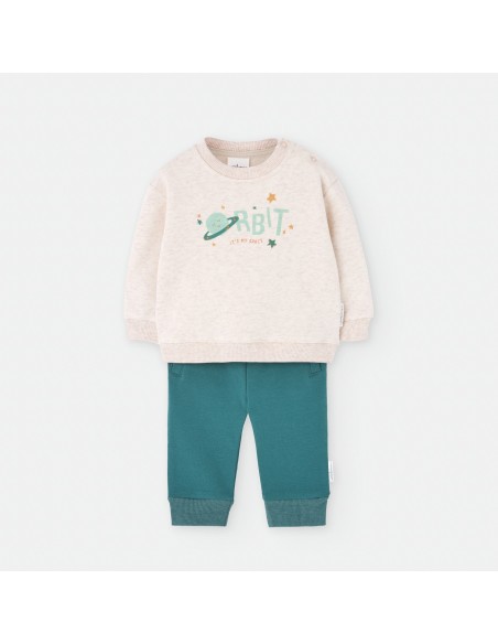 CONJ.ALGODON RBIT BEIG Y VERDE