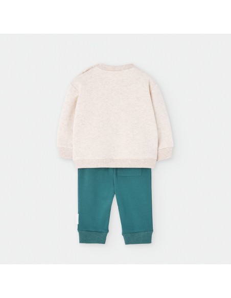 CONJ.ALGODON RBIT BEIG Y VERDE